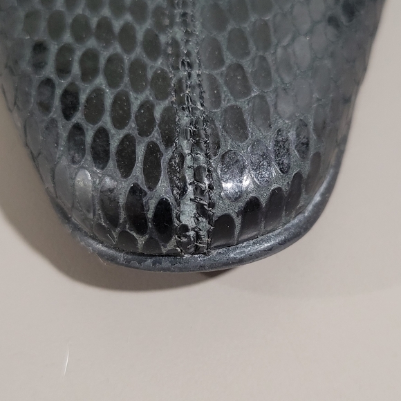 Brighton Ravish Snake Embossed Mules Black Size 6M Minor Wear Embellished - Picture 7 of 14